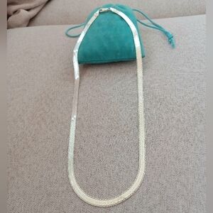 STUNNING Sterling Silver Reversible Men/Women Necklace 19" inches long